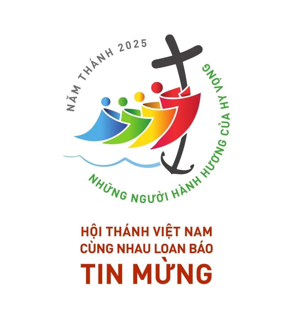 Logo Năm Mục vụ 2025: “Hội Thánh Việt Nam cùng nhau loan báo Tin Mừng”