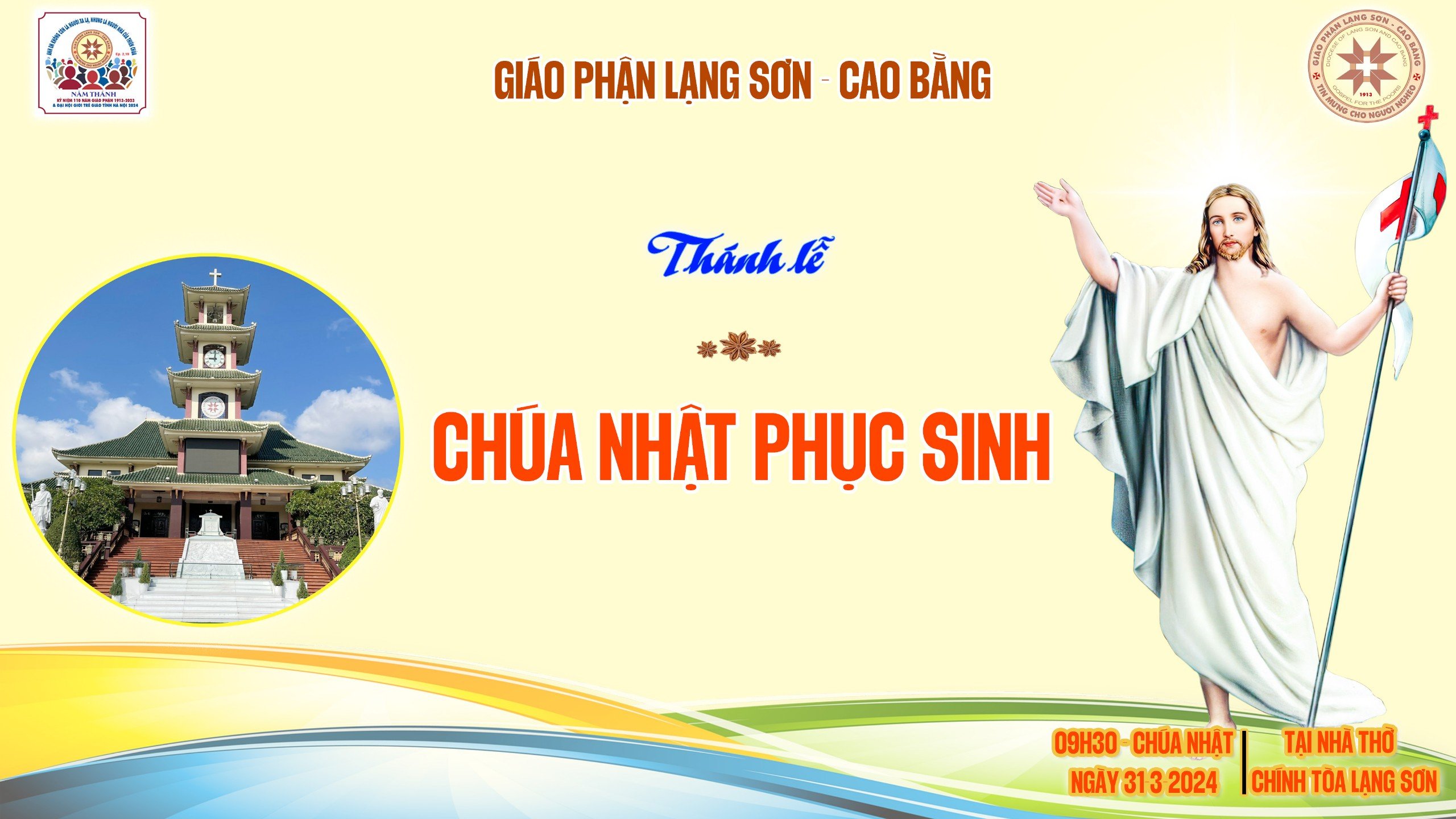 Gp Lang Sơn - Cao Bằng: Thánh Lễ trọng thể Mừng Chúa Phục Sinh