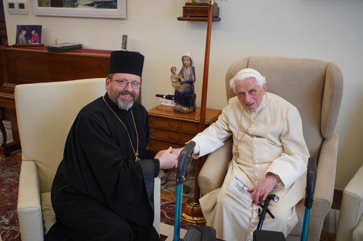Đức nguyên Giáo hoàng Biển Đức XVI gặp Đức Tổng Giám mục Trưởng Sviatoslav