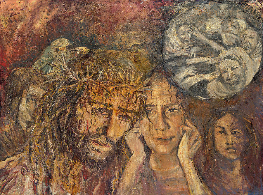 jesus comforts the woman of jerusalem patricia trudeau