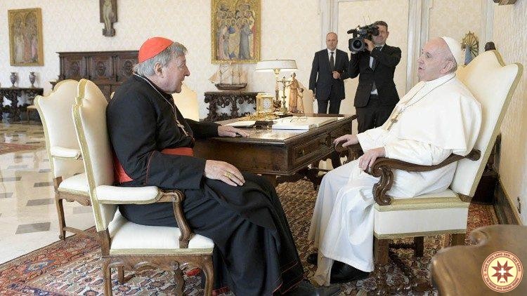 Đức Hồng Y George Pell đã trở lại Roma và được Đức Thánh Cha tiếp kiến riêng